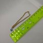 VTG Blue Painted Beatle Ladybug Mini Charm on 6" Bracelet Chain