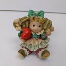 Enesco You're the Apple of His Eye 2.5" Figurine Girl in Pigtails w/ Apple