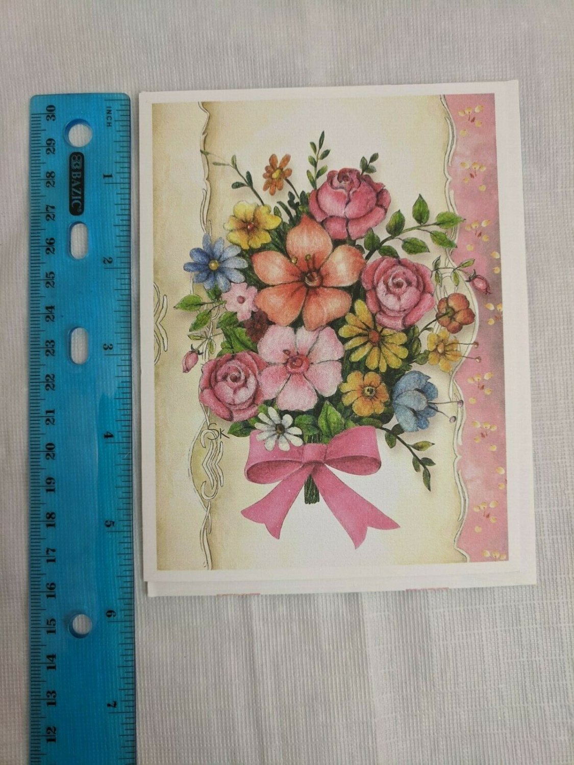 Skarlett Pancheva Blank Note Card Flower Bouquet