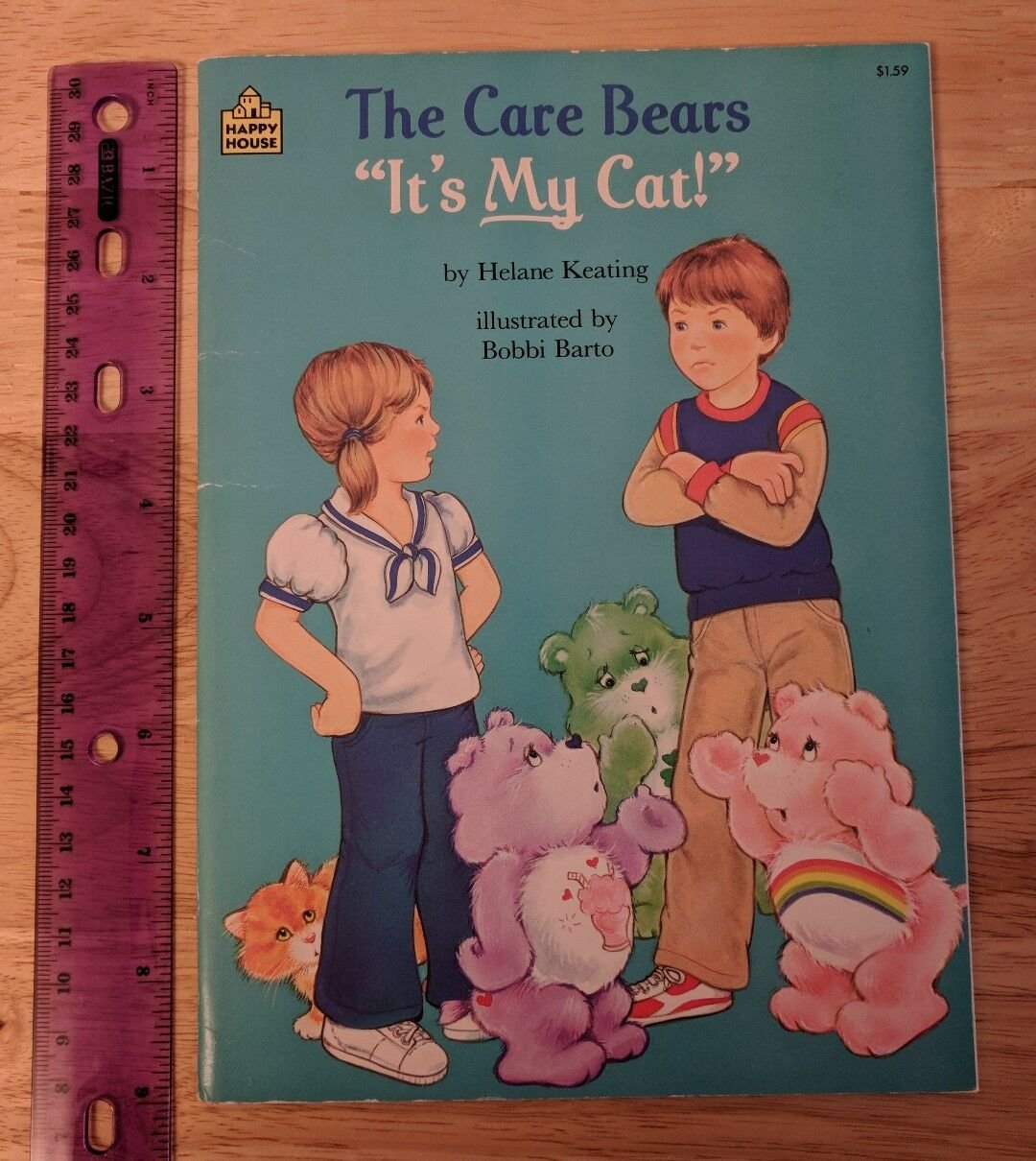 The Care Bears "It's My Cat!" by Helane Keating Paperback 1986 featuring Share