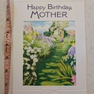 Hallmark Crown Mother Birthday Card Unused Flower Garden White Border