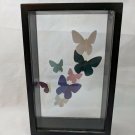 Paper Butterfly Shadow Box Black Frame Wall Hanging 10.75" x 6.75" x 2.25" Deep