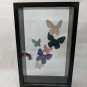 Paper Butterfly Shadow Box Black Frame Wall Hanging 10.75" x 6.75" x 2.25" Deep