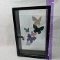 Paper Butterfly Shadow Box Black Frame Wall Hanging 10.75" x 6.75" x 2.25" Deep