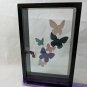 Paper Butterfly Shadow Box Black Frame Wall Hanging 10.75" x 6.75" x 2.25" Deep