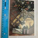 Christmas Holiday Card Cat under Tree by Deborah L Chabrian Greetings Wtrcolor