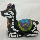 Day of The Dead Llama Resin Halloween Deco Figurine Purple/Blue/Green/Glitter