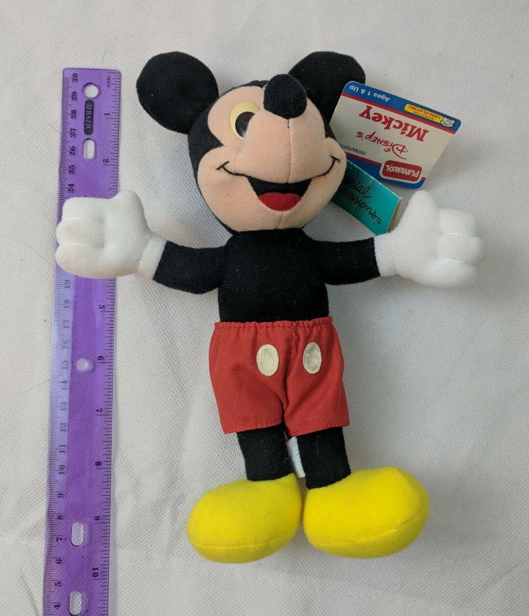 PLAYSKOOL Disney Babies Mickey Mouse 9" Plush Vintage 1980s w) Tags