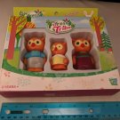 Jieyu Forest Tribe Animal Owl Family Mom Dad & Baby 2-3" Preschool Pretend Play