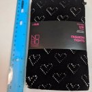 Fashion Tights Black w/ Heart Pattern Size S/M by NoBo No Boundaries NEW