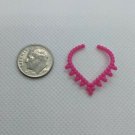 Fashion Doll Accessory Plastic Necklace Pink V-shape