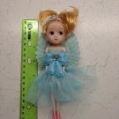 Confused Teen Girl Keychain Doll 7" Tall Light Blue Tulle Princess Angel Fairy