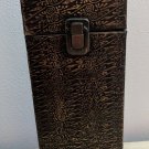 Decorative Wine Box, Embossed Bronze Color, Latch, Hinged Lid 13.5" x 4.25"