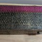 Decorative Wine Box, Embossed Bronze Color, Latch, Hinged Lid 13.5" x 4.25"