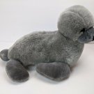 K&M Wild Republic Gray Seal Plush Stuffed Animal 10" Tall 15" Long EUC