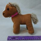 My Life As Doll Pet Brown/Tan Pony Horse Plush Pink Collar w/Silver Horseshoe