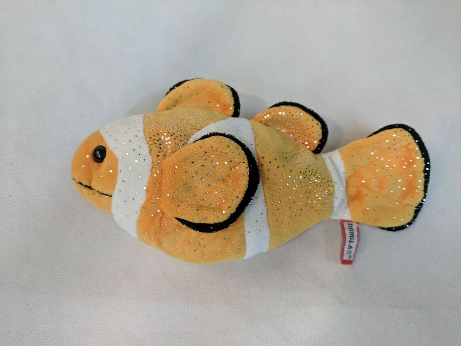 Douglas Cuddle Toy 9" Bobo Clown Fish Orange Sparkle Plush Stuffed Animal
