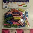 Bazic Mini 1" Colored Craft Clothespins 50-pk Mixed Colors Blue Green Pink etc