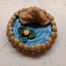 Resin Fairy Garden Miniature Teeny Tiny Round Pond w/ Water Lily 2.5cm Across