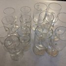 Avon President's Club Circle Stemmed Goblets Drinking Glasses Lot of 13 *READ*