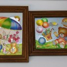 Foil Teddy Bear Wall Hanging Pictures Set of 2 by Foil Expressions Merrill WI