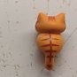 Orange/White Edge-sitter Cat Mini Figurine Doll Pet Dollhouse Prop 1.25" Tall