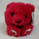 Puffkins KISSES Red Valentine Bear Plush Stuffed Animal 4.5" VTG Swibco