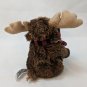 Brown Moose Plush Small 5" w/ Red Plaid Scarf Alaska by Arctic Circle Ent