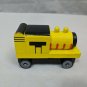 Wood Train Engine Yellow/Red/Black 4" Long 2.5" Tall