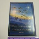 Maryknoll Greeting Card Christmas The Wise Still Seek Him Blue & Gold Foil