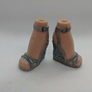 MGA Bratz Doll Silver & Aqua Strappy Heels Replacement Pair of Shoes #2