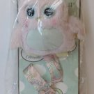 Bearington Baby Collection Pacifier Clip Holder Pink Plush Owl Rattle Toy