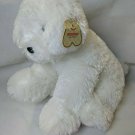 Aurora Monica 14" Big Plush Puppy Dog Shaggy Soft White Fur w/ creased hang tag