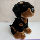 Toy Network Doberman Pinscher 13" Rottweiler Rotty Dog Plush Spiked Collar