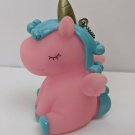 Sleeping Pegasus Unicorn Pony Unipeg Squeaky Toy Pink, Aqua, Gold Horn