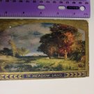 Vintage 1900s Used Postcard In Meadow Land Country Rural Scene Gold Border