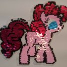 Pink Pony Reversible Sequin Iron-on Transfer 8"T x 9"W