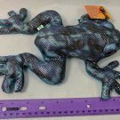 Rainforest Cafe Wild Animal Parade Blue Stuffed Frog w/ Tag 9" Long