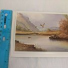 Happy Birthday Card Ducks & Lake Art by Robert Collins