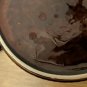 Ribbed Round 8" Diameter Casserole Dish & Vented Lid Brown Vintage Pottery