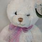 First & Main Dena White Polar Bear w/ Purp/Pink Bow Plush Stuffed Animal 14" Lng