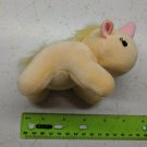 Yellow Chubby Unicorn Pony Plush Keychain 5" Long Pink Horn, Super soft!