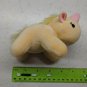 Yellow Chubby Unicorn Pony Plush Keychain 5" Long Pink Horn, Super soft!