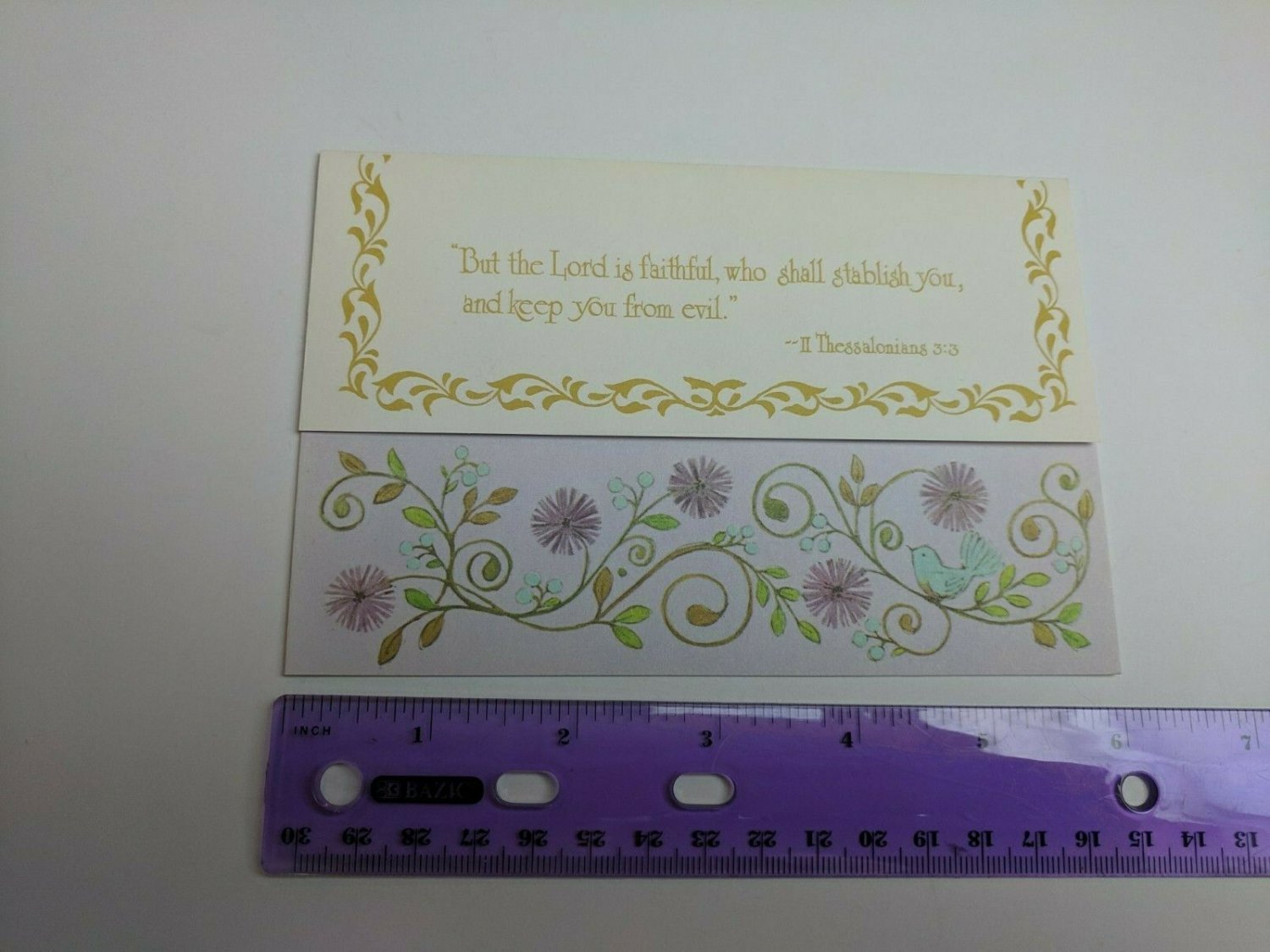 Sunshine Line Vintage Scripture Note Card II Thessalonians 3:3 Floral