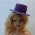 Purple Craft Doll Hat 1 1/4" Hole, 2 1/8" Brim, 1" Tall **HAT ONLY, NO DOLL**