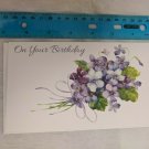 On Your Birthday Card Bouquet of Violets by Mary Beth LoPiccolo CUTE!