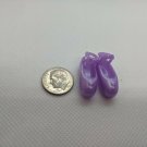 Barbie Fashion Doll Pair of Pearly Purple Ballet Slippers Shoes fit Curved Foot