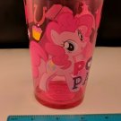 My Little Pony Zak! Plastic Tumbler Drinking Glass Clear Pink Hasbro Licensed