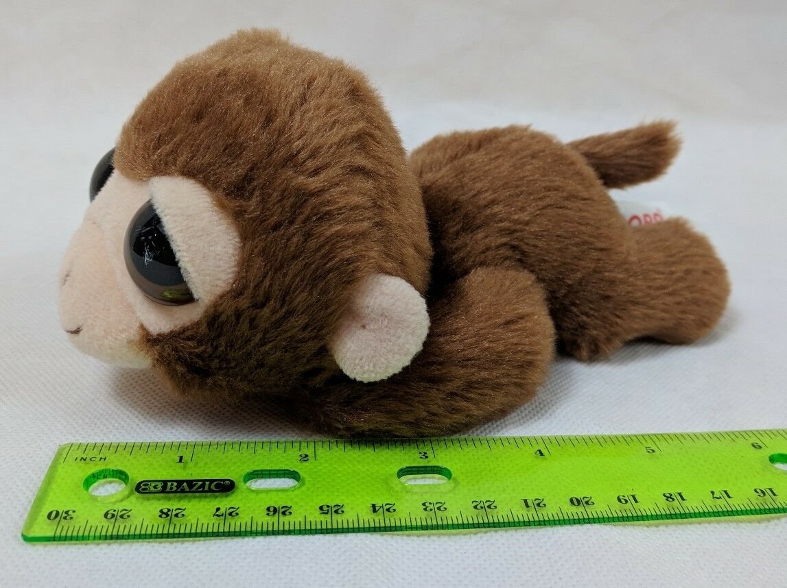 Aurora Brown Monkey Plush 6" Stuffed Animal Big Dreamy Eyes