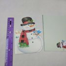 Christmas Holiday Card Snowman w/ Blue Bird Matching Envelope